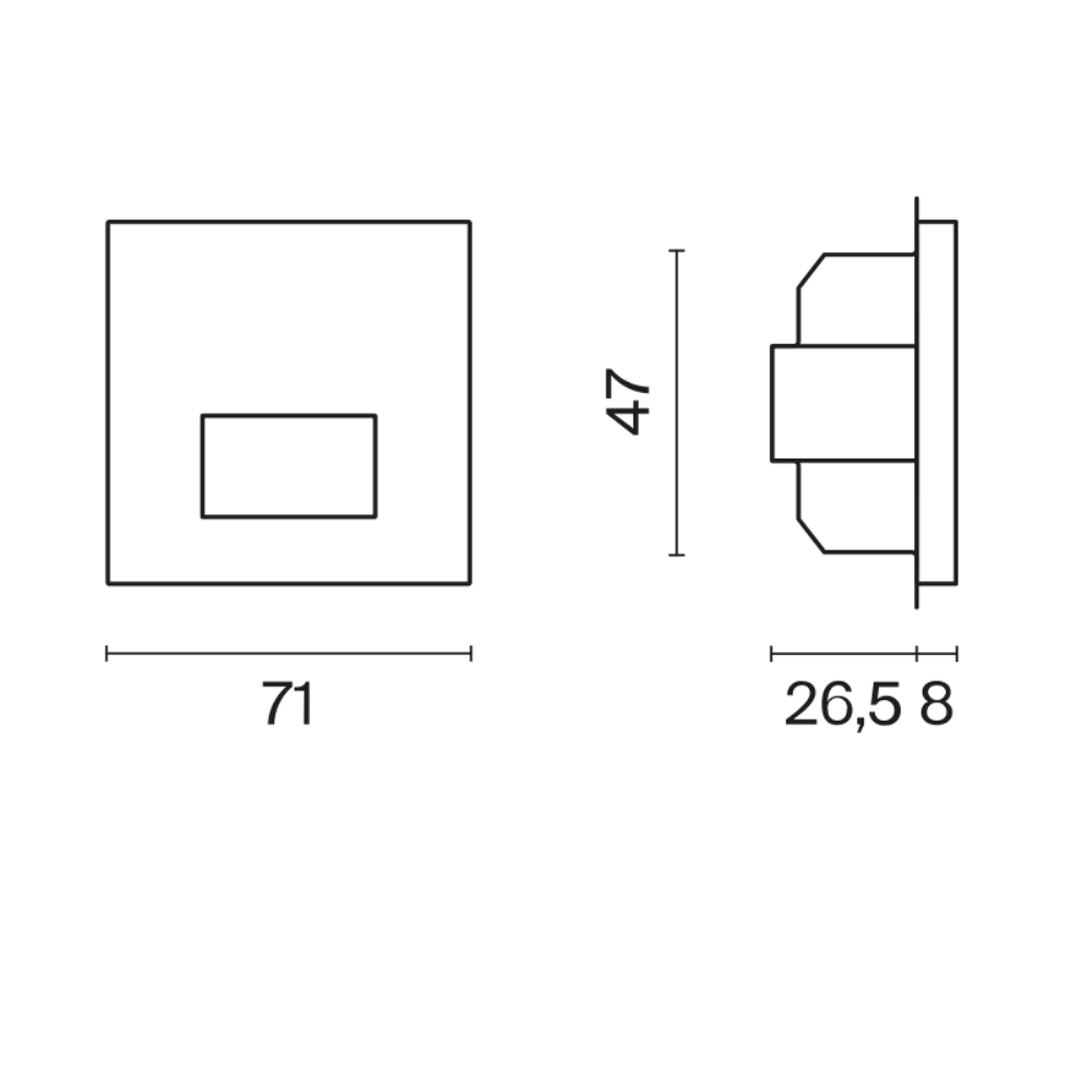 Датчик движения встраиваемый Voltum S70 Белый матовый VLS070502 — изображение 5