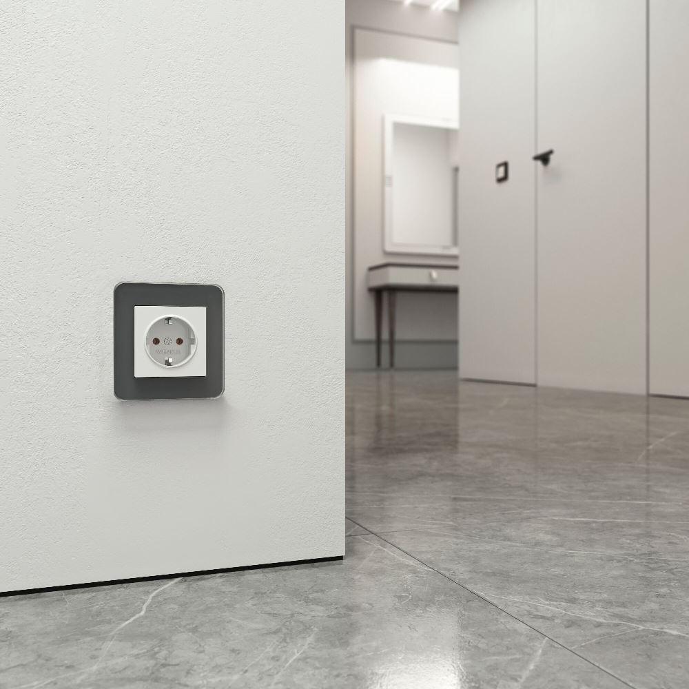 Рамка стеклянная Werkel Elite на 1 пост Графит W0012440 — изображение 2