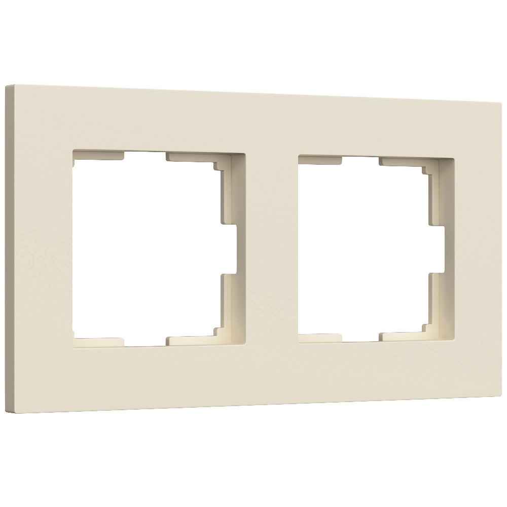 Рамка из поликарбоната Werkel Slab на 2 поста Айвори W0022962