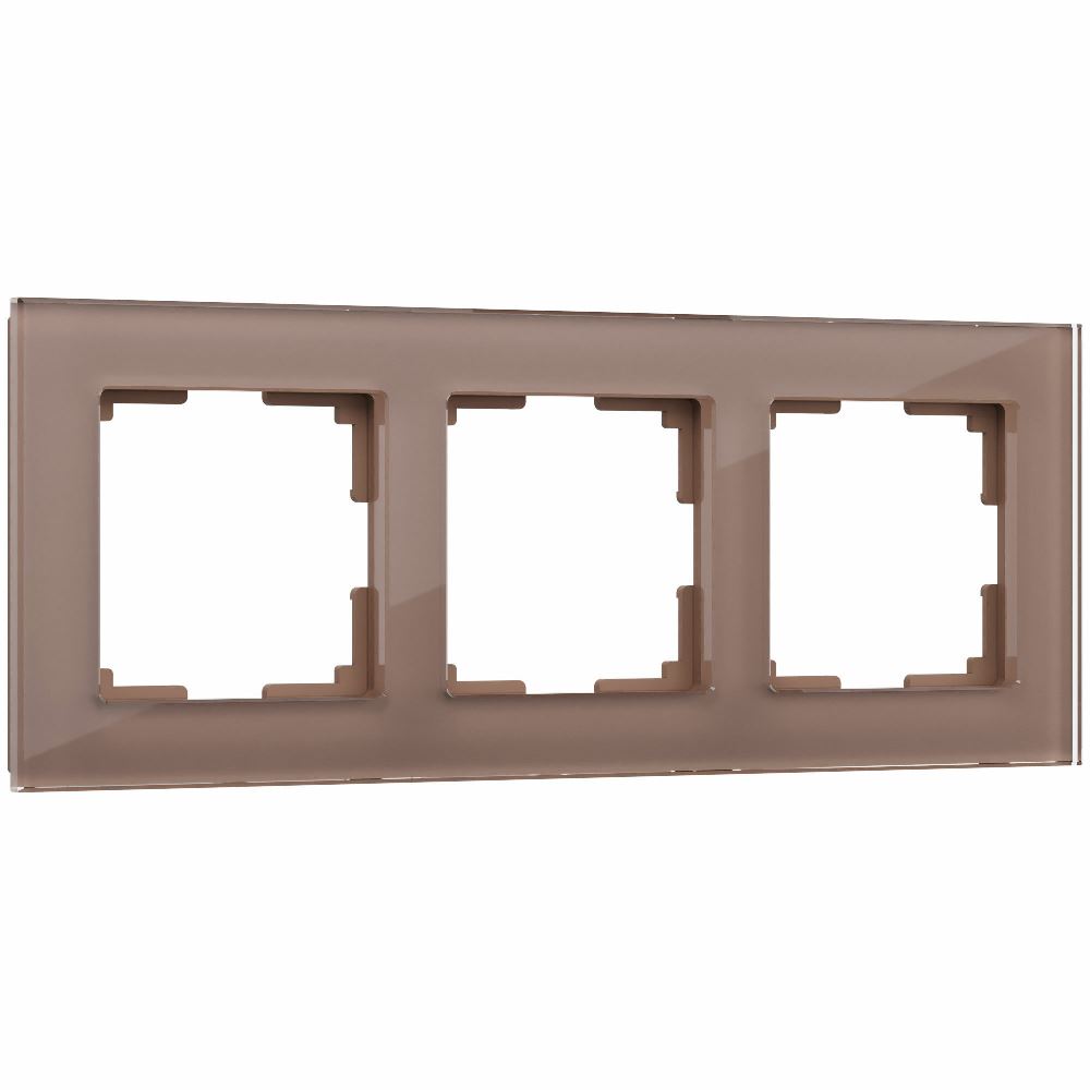 Рамка стеклянная Werkel Favorit на 3 поста Латте W0031142