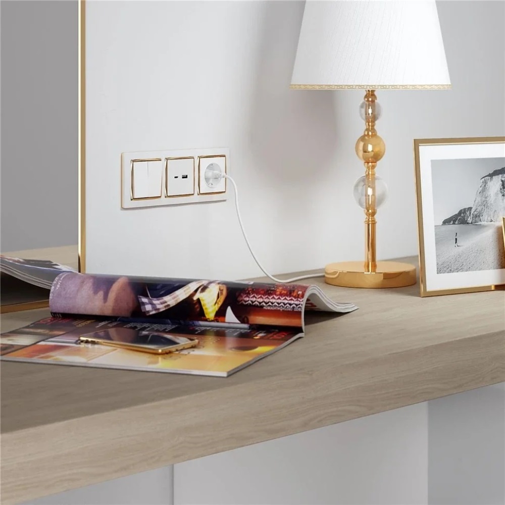 Рамка из поликарбоната Werkel Snabb на 3 поста Белый / Золото W0031933 — изображение 2