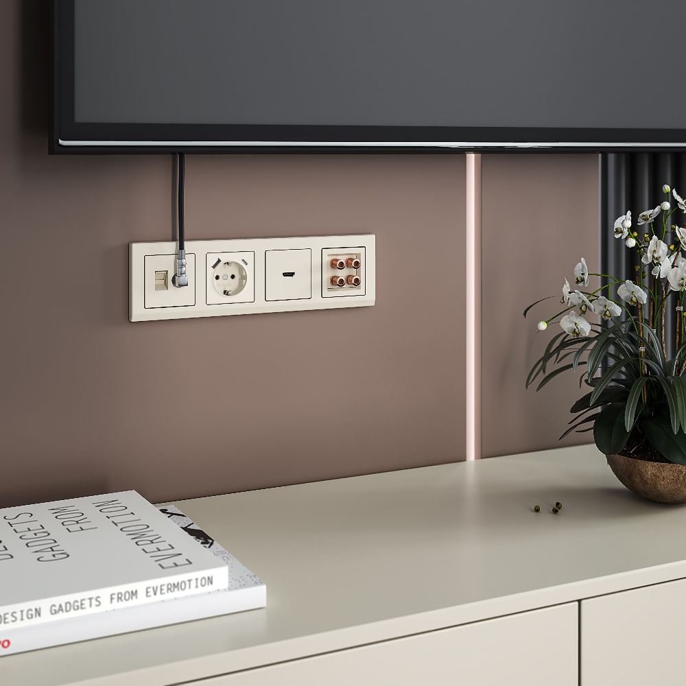 Рамка из поликарбоната Werkel Stark на 4 поста Слоновая кость W0041803 — изображение 2