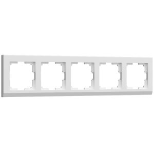 Рамка из поликарбоната Werkel Stark на 5 постов Белый W0051801