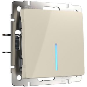 Выключатель одноклавишный встраиваемый Werkel с подсветкой Слоновая кость W1110103