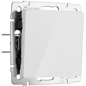 Выключатель одноклавишный встраиваемый проходной Werkel Белый W1112041