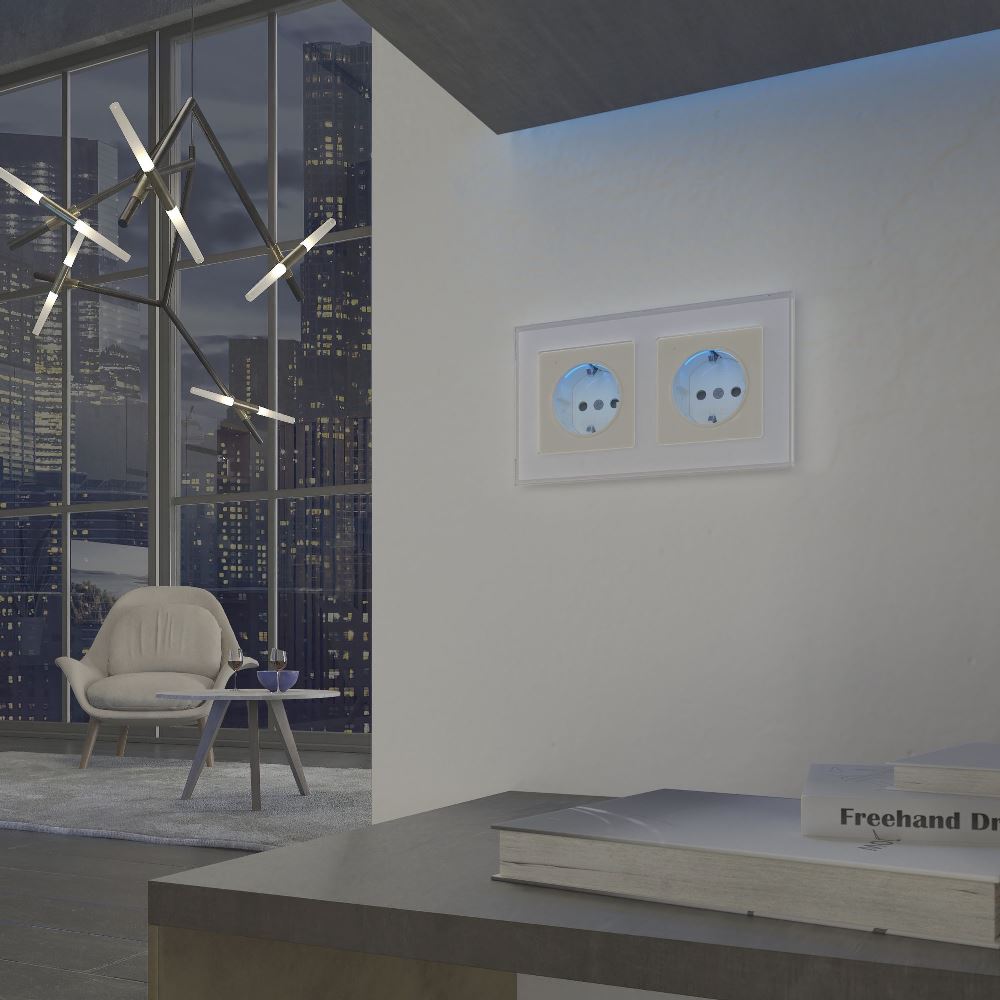 Розетка встраиваемая Werkel W с подсветкой, заземлением, защитными шторками Слоновая кость W1171403 — изображение 4