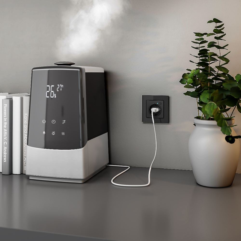 Умная встраиваемая розетка Werkel с Wifi, заземлением и защитными шторками Черный матовый W1171608 — изображение 2