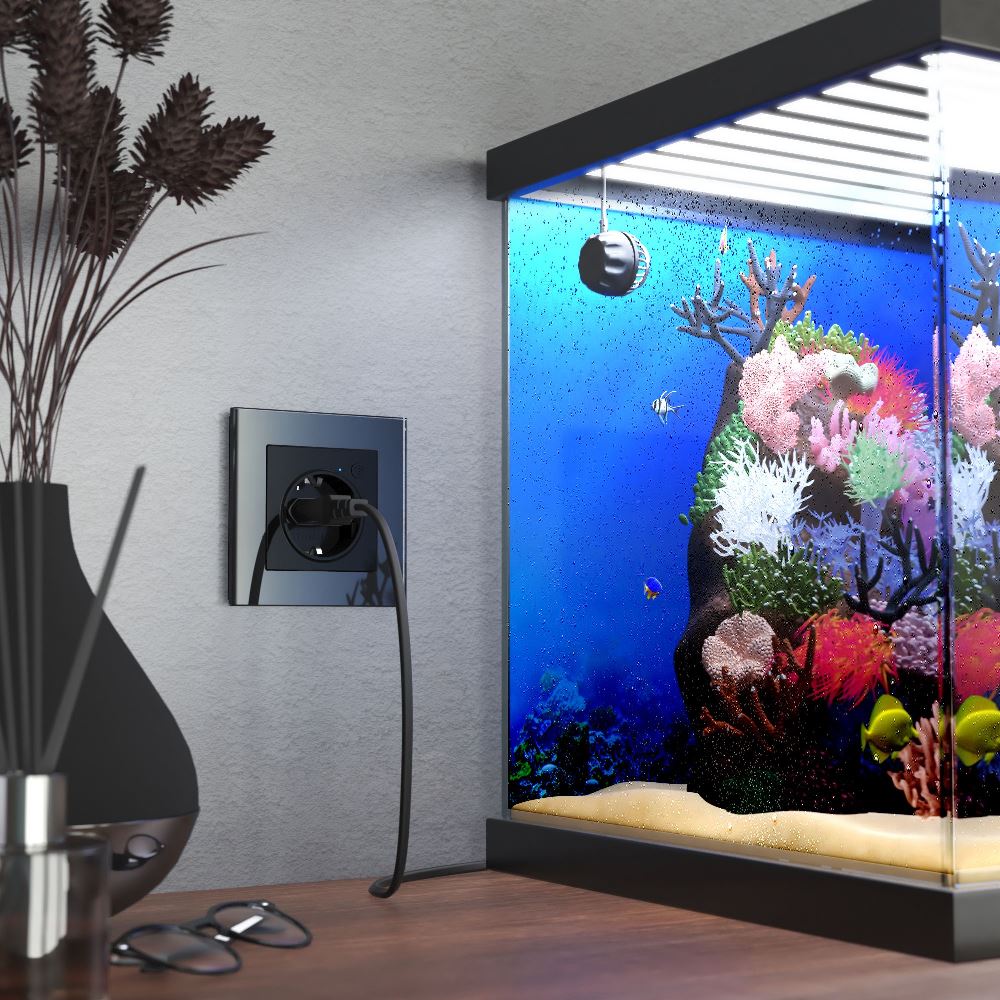 Умная встраиваемая розетка Werkel с Wifi, заземлением и защитными шторками Черный матовый W1171608 — изображение 4