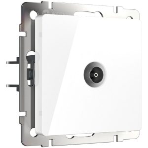 ТВ-розетка встраиваемая проходная Werkel Белый W1184001