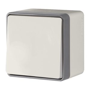 Выключатель одноклавишный накладной влагозащищенный Werkel Gallant Слоновая кость W5010203