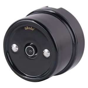 ТВ-розетка накладная оконечная Werkel Ретро Черный W5683008