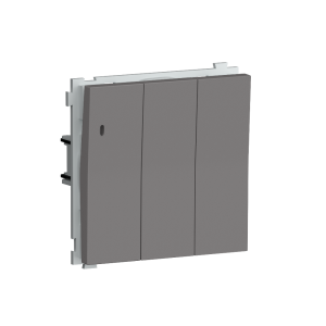 Выключатель трехклавишный встраиваемый Donel R98 с подсветкой Шоколад матовый DA03103-DA28342