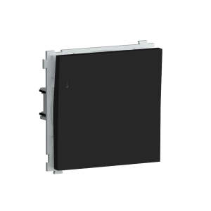 Выключатель одноклавишный встраиваемый проходной Donel R98 с подсветкой Карбон матовый DA03106-DA29030