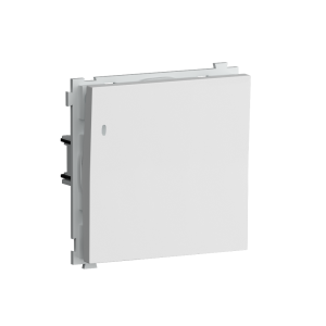 Выключатель одноклавишный встраиваемый проходной Donel R98 с подсветкой Белый матовый DA03106-DA29033