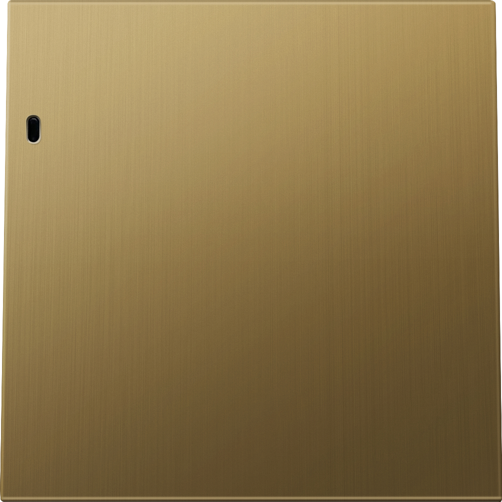 Выключатель одноклавишный встраиваемый проходной Donel R98 Metal с подсветкой Золото матовое DA03106-DA290BR — изображение 2