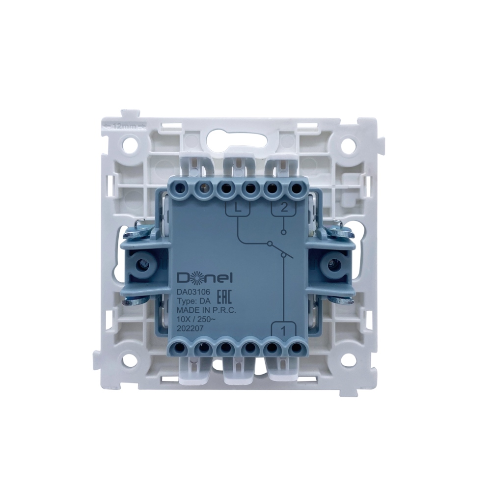 Выключатель одноклавишный встраиваемый проходной Donel R98 Metal с подсветкой Золото матовое DA03106-DA290BR — изображение 4