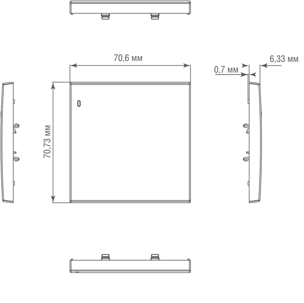 Выключатель одноклавишный встраиваемый проходной Donel R98 Metal с подсветкой Золото матовое DA03106-DA290BR — изображение 6
