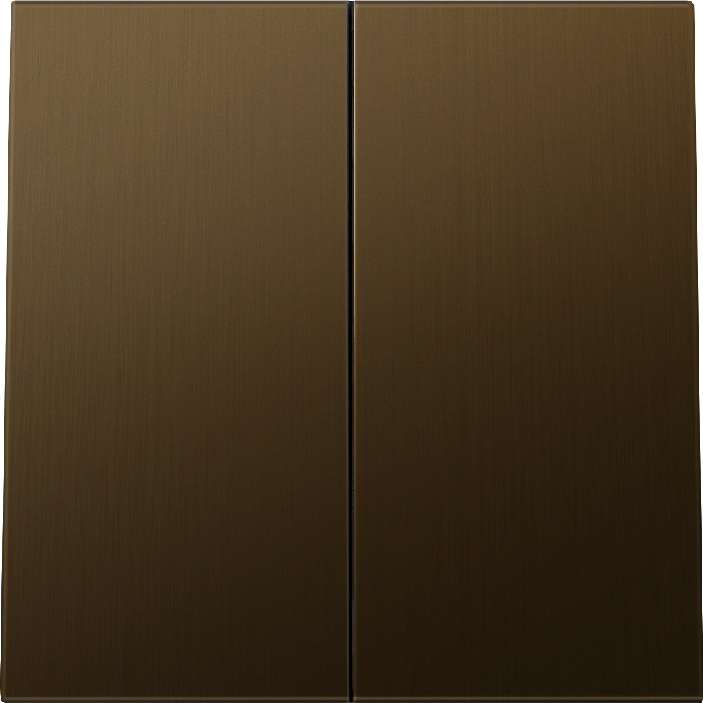 Выключатель двухклавишный встраиваемый проходной Donel R98 Metal Латунь DA10800-DA295ME — изображение 2