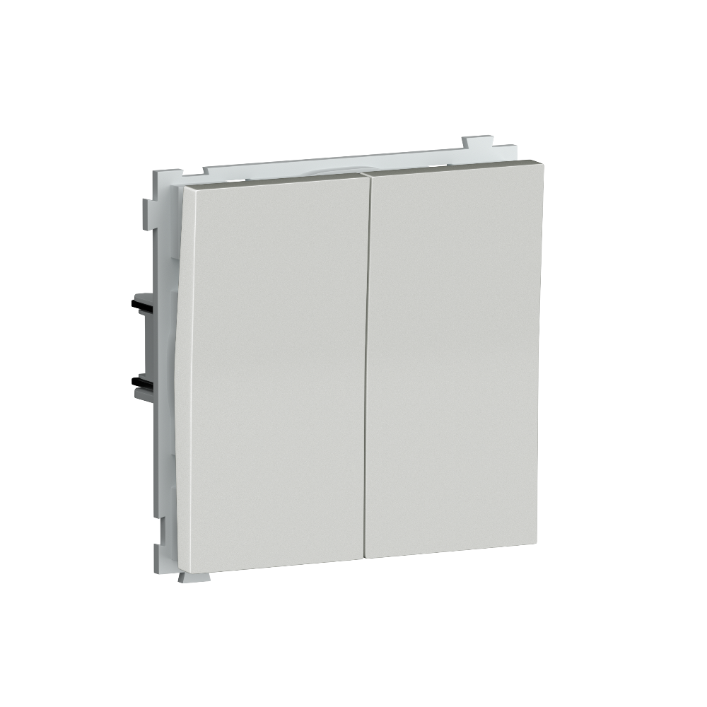 Выключатель двухклавишный встраиваемый перекрестный Donel R98 Белый глянцевый DA10900-DA29503