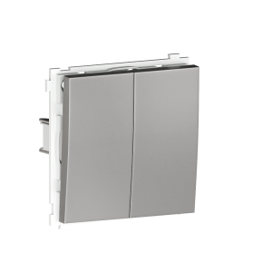 Выключатель двухклавишный встраиваемый перекрестный Donel R98 Metal Благородная сталь DA10900-DA295ES