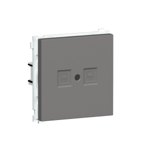 Розетка встраиваемая телефонная двойная Donel R98 RJ11 + RJ11 Шоколад матовый DA14400-DA86942