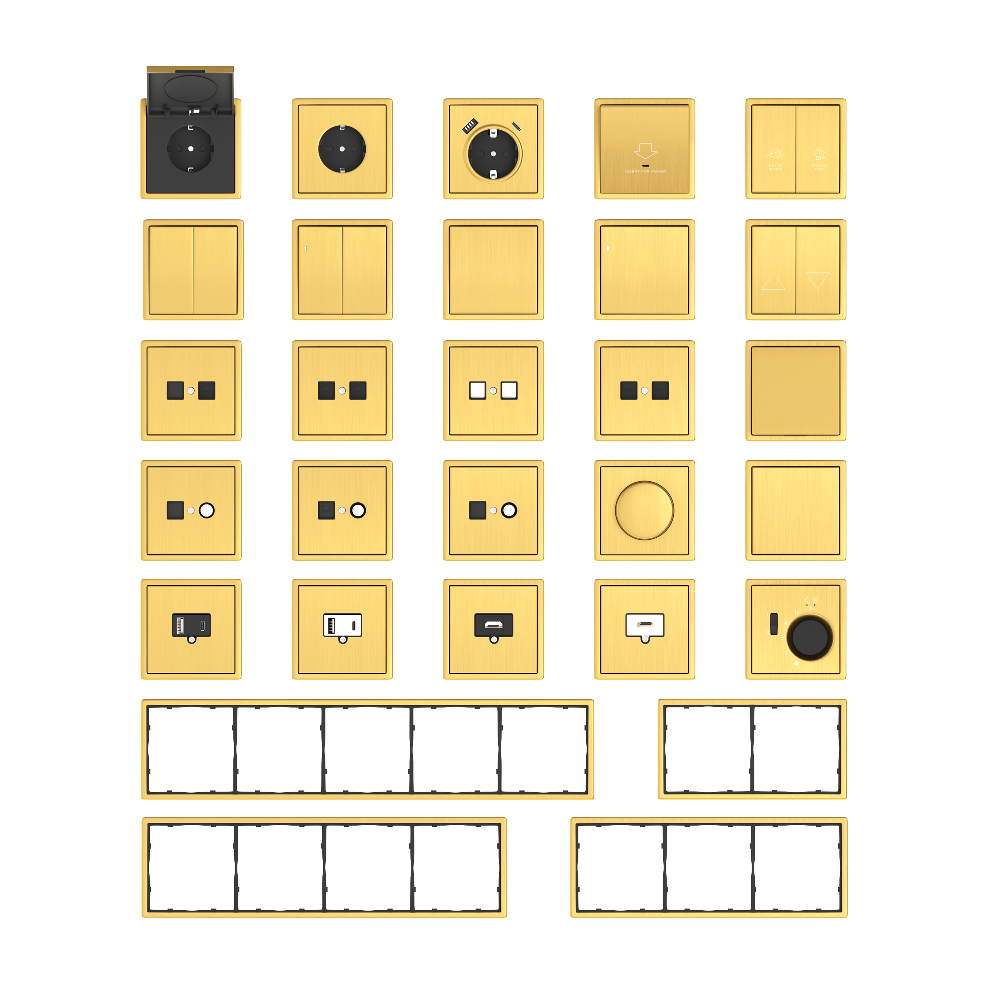 Розетка встраиваемая телефонная двойная Donel R98 Metal RJ11 + RJ11 Золото матовое DA14400-DA869BR — изображение 3