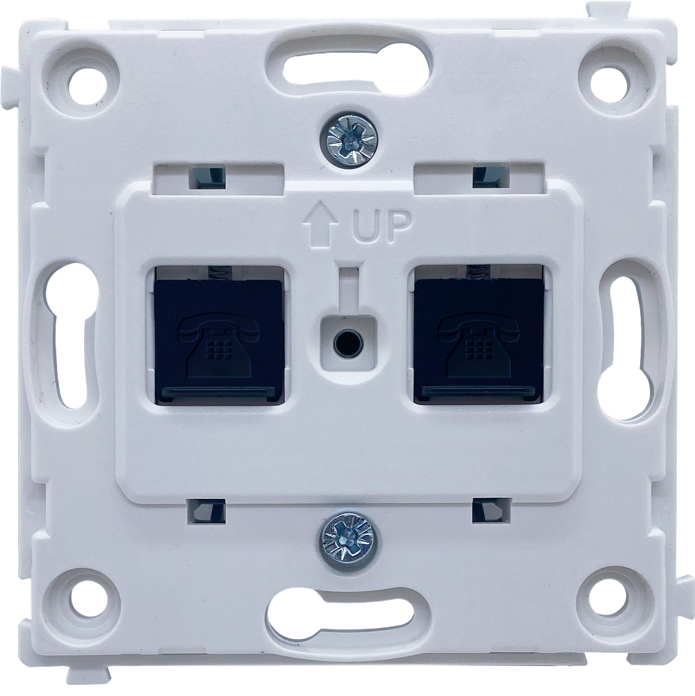 Розетка встраиваемая телефонная двойная Donel R98 Metal RJ11 + RJ11 Золото матовое DA14400-DA869BR — изображение 5