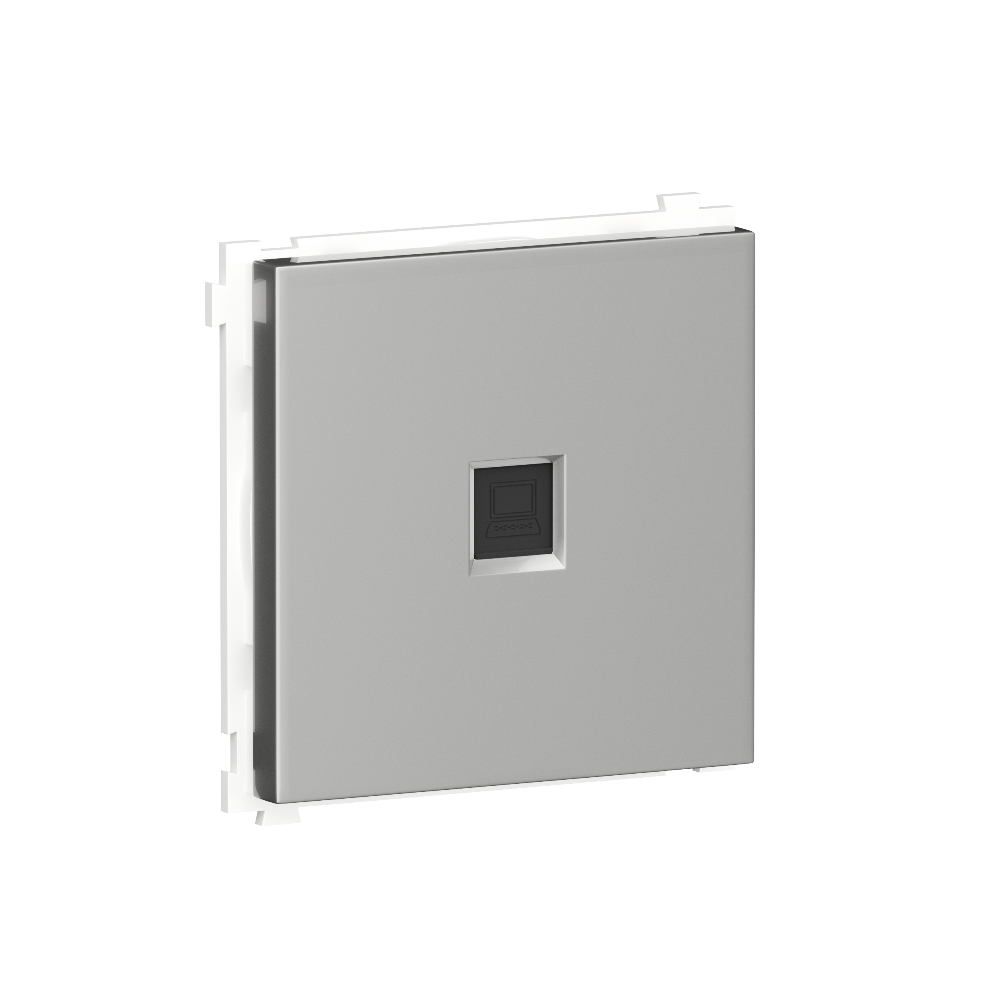 Розетка встраиваемая Ethernet Donel R98 RJ45 cat.6 Алюминий матовый DA16200-DA83926