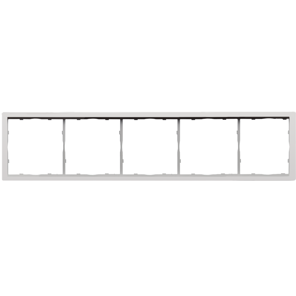 Рамка пластиковая Donel R98 на 5 постов Белый глянцевый DA21503