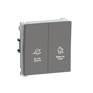 Выключатель двухклавишный встраиваемый Donel R98 с символами DND/MUR Шоколад матовый DA25800-DA88842