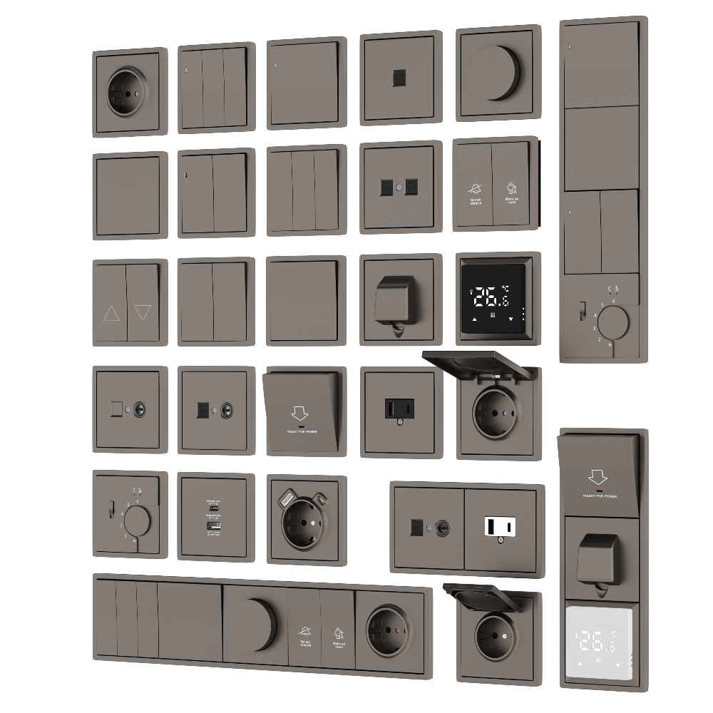 Выключатель трехклавишный встраиваемый Donel R98 Сталь матовая DA28300-DA29337 — изображение 3