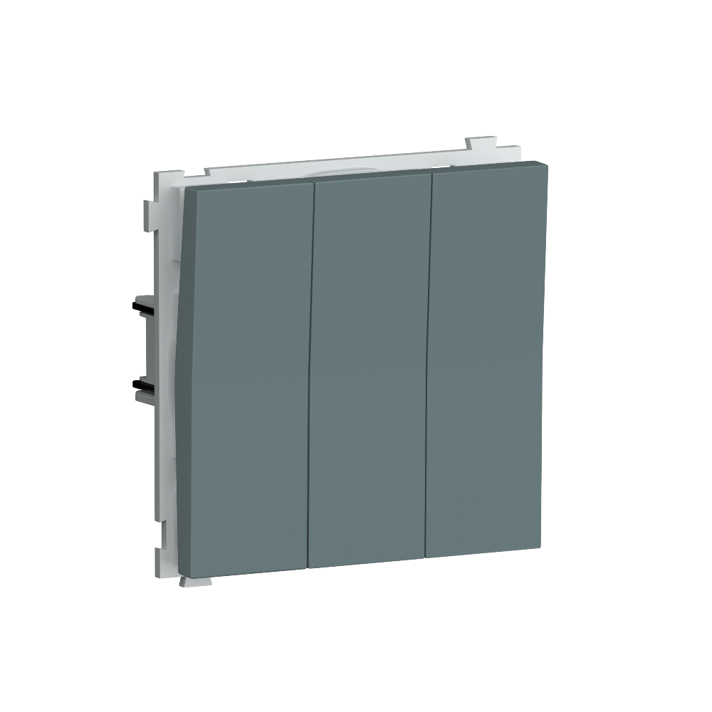 Выключатель трехклавишный встраиваемый Donel R98 Изумруд матовый DA28300-DA29339