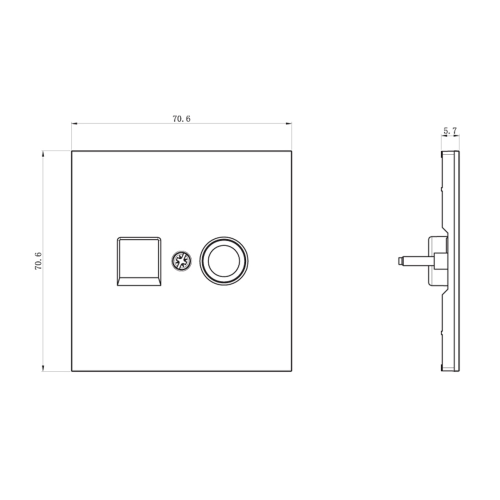 ТВ-розетка встраиваемая оконечная Donel R98 Белый матовый DA30100-DA87933 — изображение 3