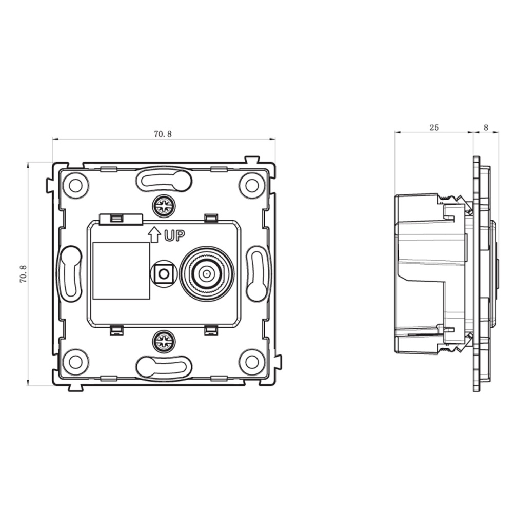 ТВ-розетка встраиваемая оконечная Donel R98 Белый матовый DA30100-DA87933 — изображение 6