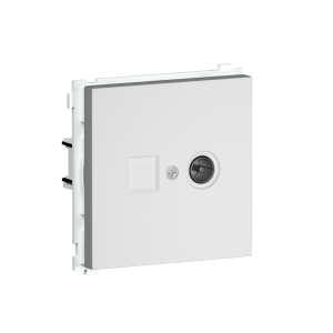 Розетка встраиваемая TV-SAT Donel R98 F-разъём Белый матовый DA30200-DA87933