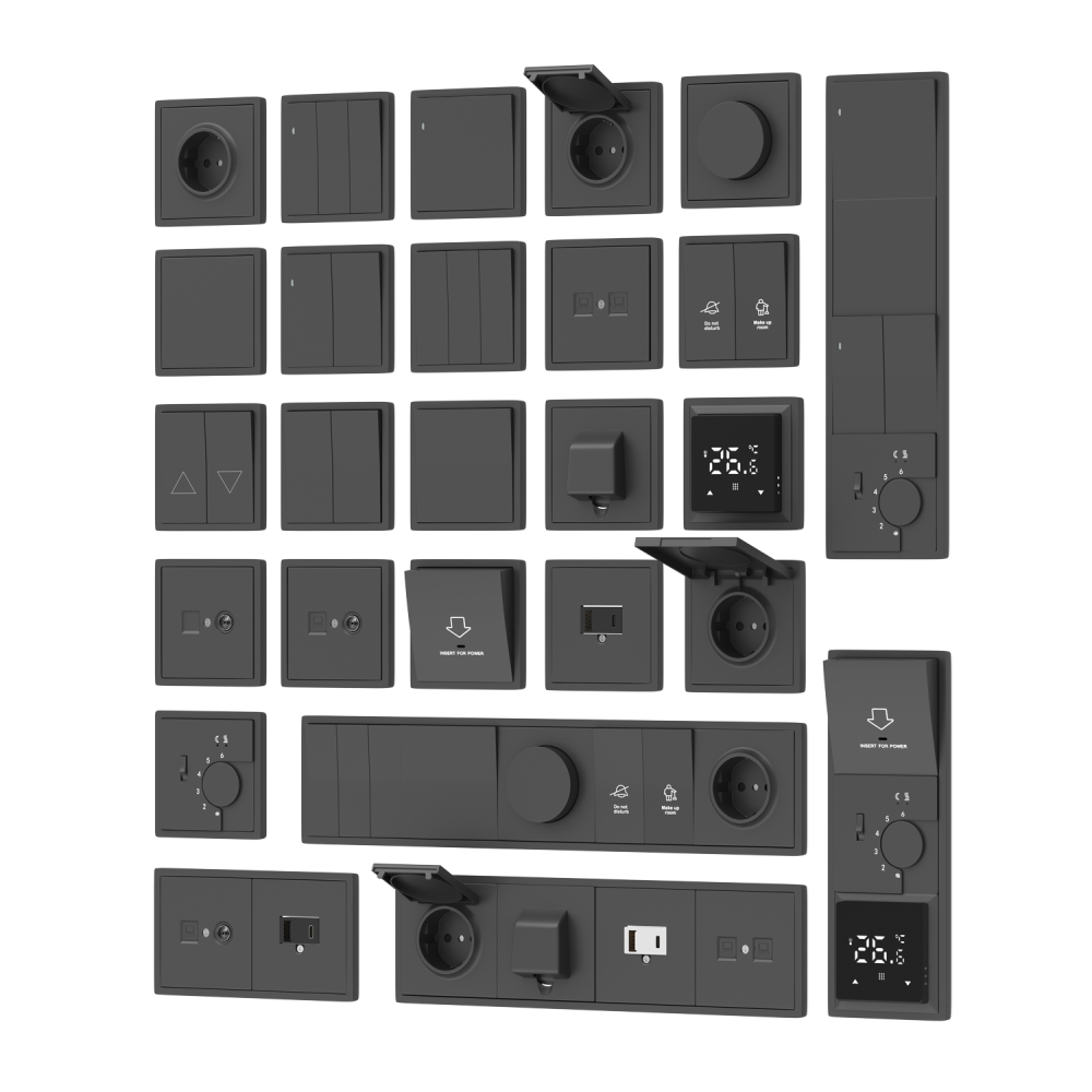 Розетка встраиваемая комбинированная Donel R98 RJ45+ SAT Черный матовый DA30600-DA88928 — изображение 2