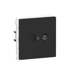 Розетка встраиваемая комбинированная Donel R98 RJ45+ SAT Карбон матовый DA30600-DA88930