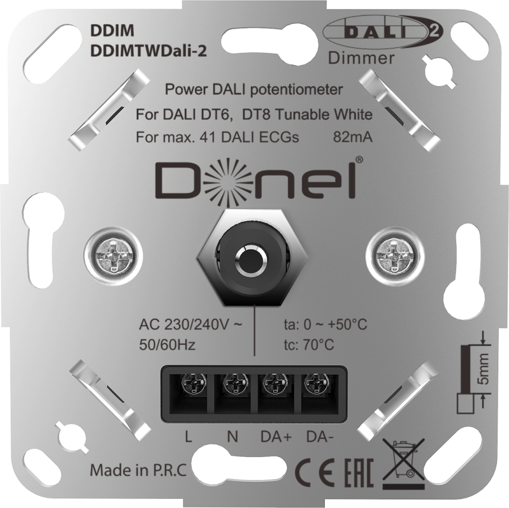 Диммер Donel R98 Metal Dali роторный Никель DDIMTWDali-2-DA650NB — изображение 5