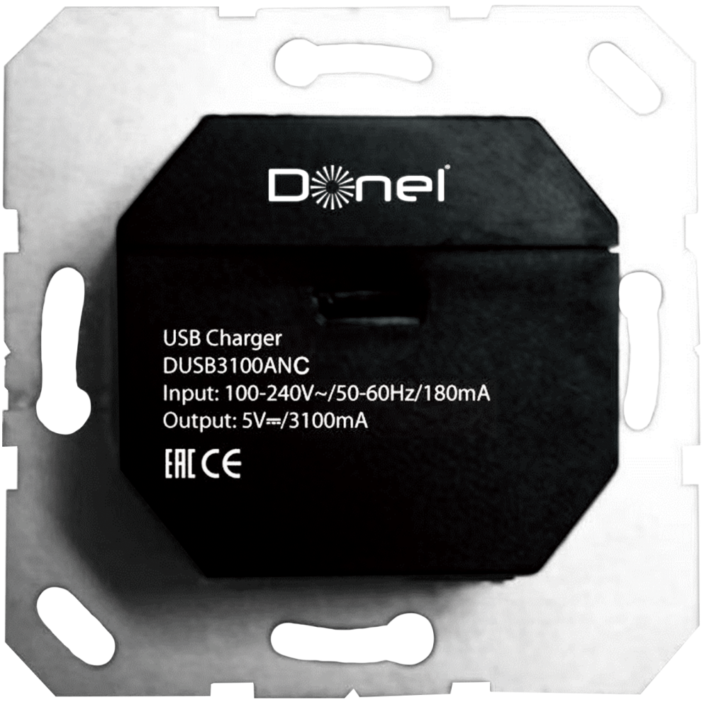 Розетка встраиваемая USB Donel R98 3.1A тип A, С Изумруд матовый DUSB3100ANC-DA27639 — изображение 3