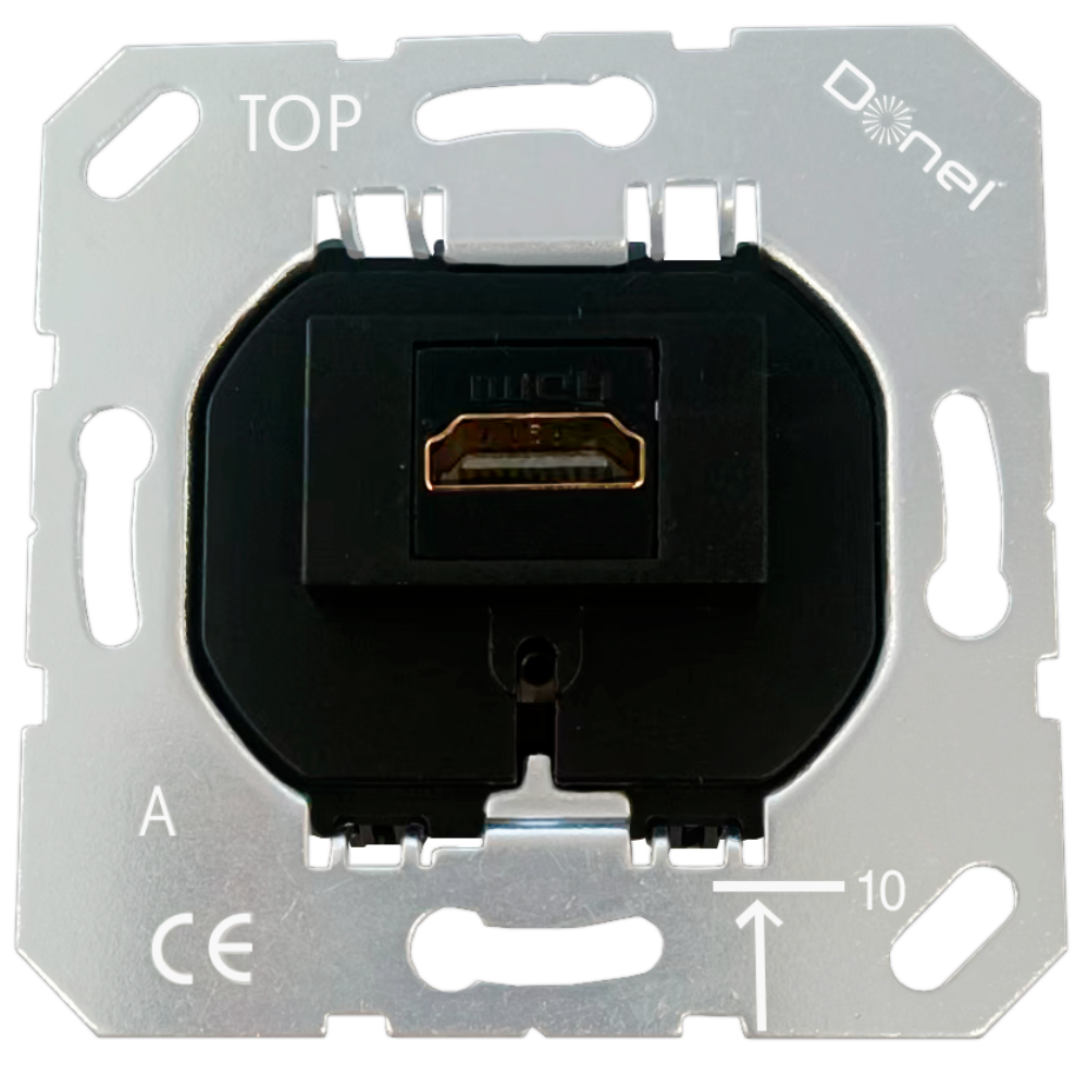 Розетка встраиваемая HDMI Donel R98 Metal 2.0a Латунь STRS20A-DA276ME — изображение 4