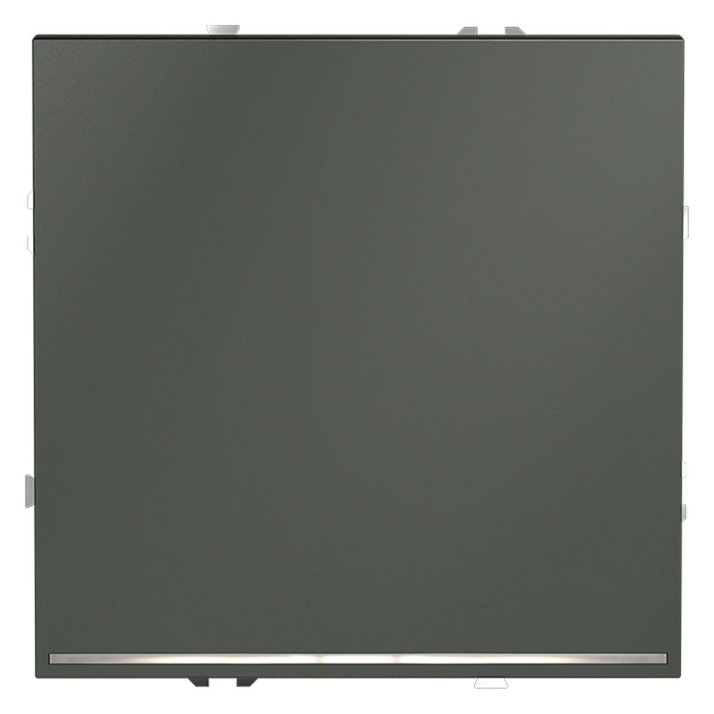 Выключатель одноклавишный встраиваемый Voltum S70 с подсветкой Титан VLS010206