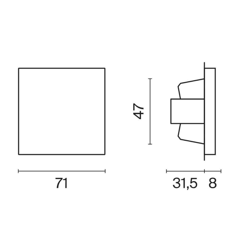 Выключатель одноклавишный встраиваемый перекрестный Voltum S70 Белый матовый VLS010502 — изображение 6