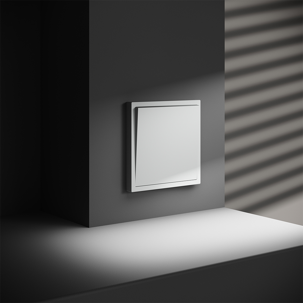 Выключатель одноклавишный встраиваемый перекрестный Voltum S70 Белый матовый VLS010502 — изображение 5