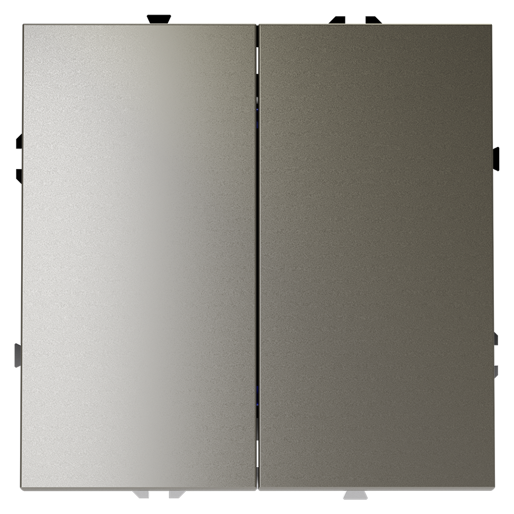 Выключатель двухклавишный встраиваемый Voltum S70 Шелк VLS020104