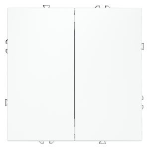 Выключатель двухклавишный встраиваемый проходной Voltum S70 Белый матовый VLS020302