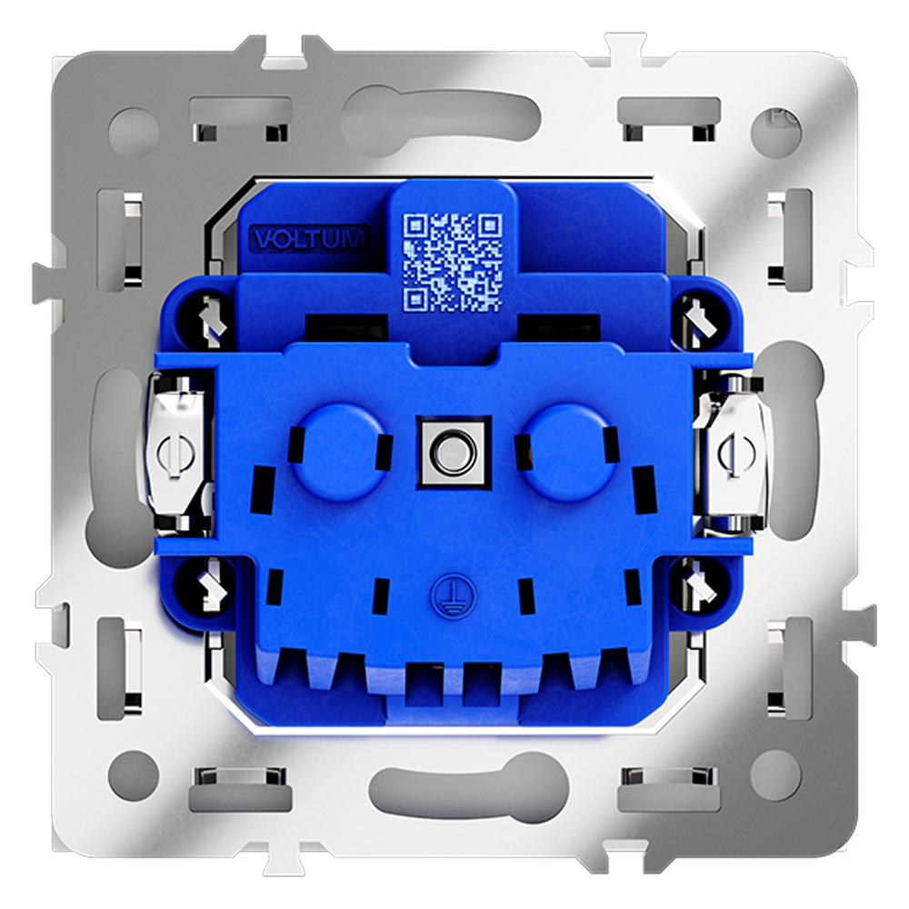 Розетка встраиваемая Voltum S70 с заземлением Soft touch Белый матовый VLS040102 — изображение 3