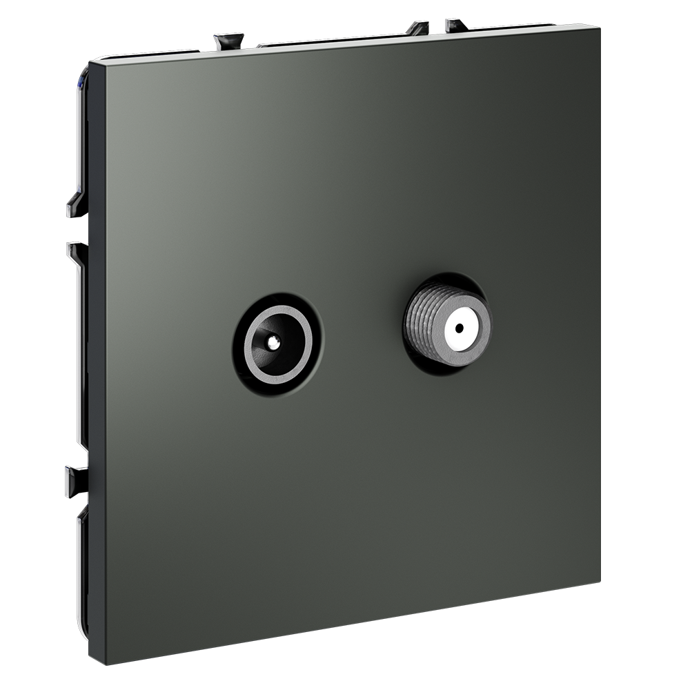 Розетка встраиваемая TV-SAT Voltum S70 оконечная Титан VLS060406 — изображение 2