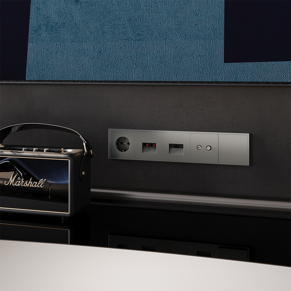 Розетка встраиваемая TV-SAT Voltum S70 оконечная Титан VLS060406 — изображение 5