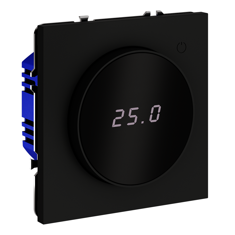 Терморегулятор электронный Voltum S70 с индикацией и датчиком, для теплого пола Черный матовый VLS070108 — изображение 2