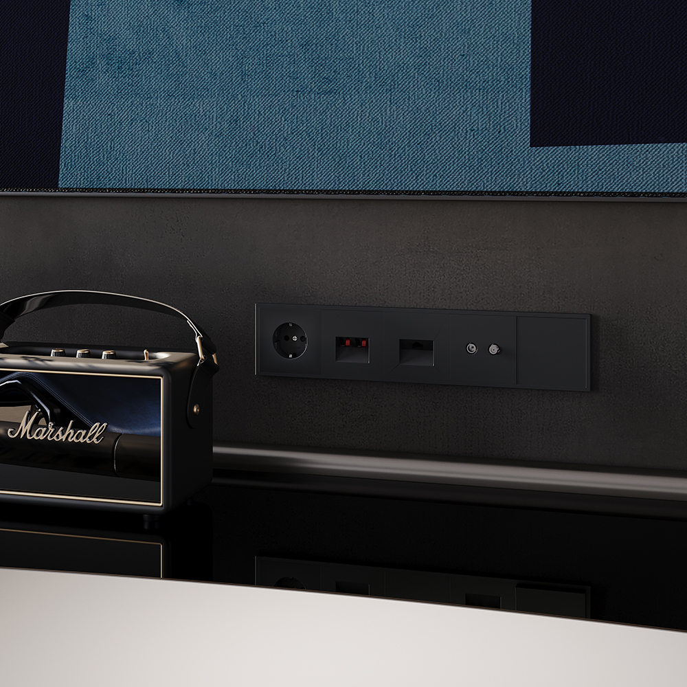 Заглушка Voltum S70 с суппортом Черный матовый VLS080108 — изображение 4